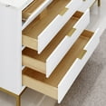 thumbnail image 6 of Water Creation Bristol 72" Wood Double Bathroom Vanity in Pure White & Gold, 6 of 6