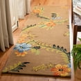 thumbnail image 3 of SAFAVIEH Soho Madison Floral Wool Runner Rug, Brown/Multi, 2'6" x 14', 3 of 9
