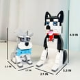 thumbnail image 7 of HI-REEKE Dog Building Block Set 2 in 1 Cute Husky Schnauzer Pet Kit Plastic Toy for Kid Multi Color, 7 of 7