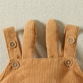 thumbnail image 5 of Boys Girls Baby Easter Jumpsuit Corduroy Bunny Embroidery Sleeveless Romper With Straps Casual Fit Bodysuit For Infant Holiday Daily Wear, 5 of 6