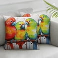 thumbnail image 2 of COMIO  Funny Parrots Throw Pillow Covers Watercolor Tropical Nature Cute Birds Wildlife African Animals Pillowcase Lumbar Pillowcases for Outdoor Sofa Couch  2Pcs, 2 of 6