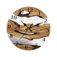 thumbnail image 4 of Reloj de pared, reloj de pared silencioso, reloj moderno único y creativo rústico, reloj colgante para dormitorio, baño, cocina y dormitorio Estilo B, 4 of 8