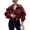 Wine, variant on Sentmoon Womens Light Jacket Solid Color Cropped Long Sleeve Zip Up Trench Coat Lightweight Casual Jacket for Autumn