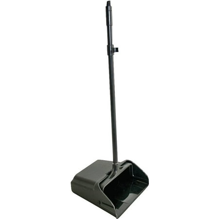 Mintcraft Pro 0281204 Long Handle Dustpan with Wheels, Black