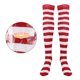 thumbnail image 5 of BESTOYARD Christmas Red White Medias Calcetines hasta la rodilla a rayas hasta el muslo para mujeres niñas (tamaño promedio), 5 of 5