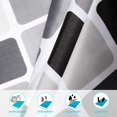thumbnail image 2 of Cortina de ducha con estampado de mosaico, tejido de poliéster impermeable con ganchos, antimoho y antibacteriano para baño (180x200cm, gris (mosaico)) Fason WLJ-3597, 2 of 5