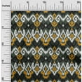 thumbnail image 1 of oneOone Cotton Poplin Fabric Diamond & Swirl Ikat Decor Fabric Printed BTY 56 Inch Wide, 1 of 4