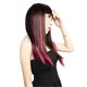 thumbnail image 2 of 10pcs Colored Highlight Synthetic Clip on in Hair Extensions (Rose Red), 2 of 2