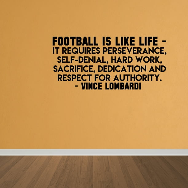 Wall Decal Quote Football Is Like Life Vinyl Wall Decals Boys Room
