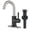 Black and Nickel-Classic, variant on Classic Black and Gold Bathroom Sink Faucet 1 or 3 Hole with Pop Up Drain
