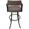 thumbnail image 2 of Carolina Extra Tall 34" Swivel Metal Bar Stool - Basin Beige Fabric -Black Frame, 2 of 3