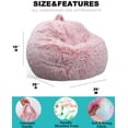thumbnail image 3 of Puf Kisoy Fluffy, piel sintética, espuma viscoelástica, 75 cm, rosa, 3 of 8