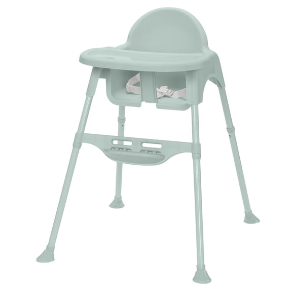 Babideal Lightweight Baby High Chair with Tray & Harness – Soft Sage, Portable Easy-Clean Feeding Chair