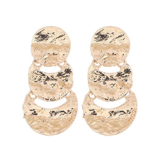 Metal Earstuds Earrings Daily Versatile Earrings For Women And Girls Pleated Metal Earrings Hold Hoops Trendy Earring Pack Jacket Earrings Light up Earrings Women Hoop Earring Rose Drop Earrings on