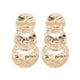 thumbnail image 1 of Metal Earstuds Pendientes Diaria Versátil Pendientes para Mujeres y Niñas Pendientes de metal plisado, 1 of 8