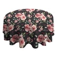 thumbnail image 4 of Pioneer Flower Floral Print Pattern Round Tablecloth 60"x60",Wrinkle Wipeable Table Cloth for Kitchen Dining Room Picnic Patio Party, 4 of 6