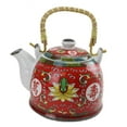 thumbnail image 5 of XXXXX Antique Hand Painted Ceramic Teapot w/ 4 Green Black Tea Cups ~ Chinese Style Teapot Bottle Holds 33.4 fl.oz Color Light Red -D, 5 of 6
