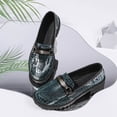 thumbnail image 4 of Wowcloth Women's Plus Size Loafers – British Style Slip-On Heel Platform and Metal Buckle for Casual Wear, 4 of 9