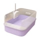 thumbnail image 2 of Caja de arena para gatos con tapa abierta, bandeja de arena para gatos con pala para arena para gatos, mascota grande Violeta, 2 of 9