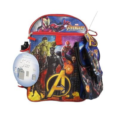 New Marvel Avengers Infinity War Backpack and Lunch Bag - 5pc School Essentials Set