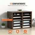 thumbnail image 5 of BENTISM Wood 12 -Compartment Freestanding Literature Display Rack & Organizer Type, Brown, 5 of 10