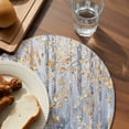 thumbnail image 3 of Yellow Blue Forest Round 15 Inch Placemats Set of 2, Modern Oil Painting Art HeatResistant Non Slip Place Mats for Dining Table, Wipeable Braided Kitchen Table Mats for Housewarming, 3 of 9