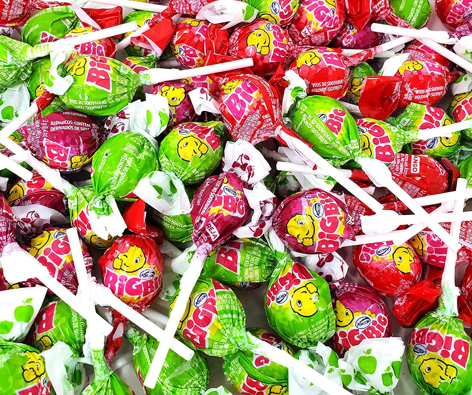 Arcor Big Gum Lollipops Hard Candy, Bulk Pack 2 Lbs