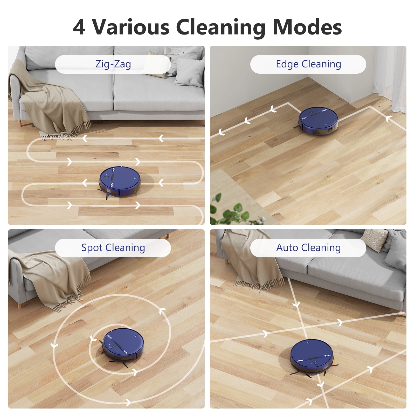 ONSON Robot Vacuum Cleaner, 2 in 1 Mop Combo for Pet Hair, Hard Floor
