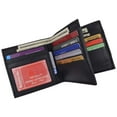 thumbnail image 3 of Hipster Genuine Leather Bifold Middle ID Flap Wallet 1501, 3 of 24