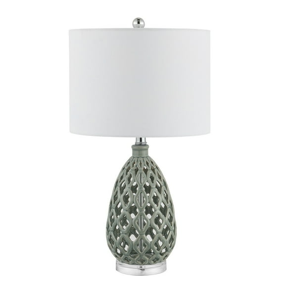 SAFAVIEH Quin 25 in. Moroccan Table Lamps, Grey, Set of 2