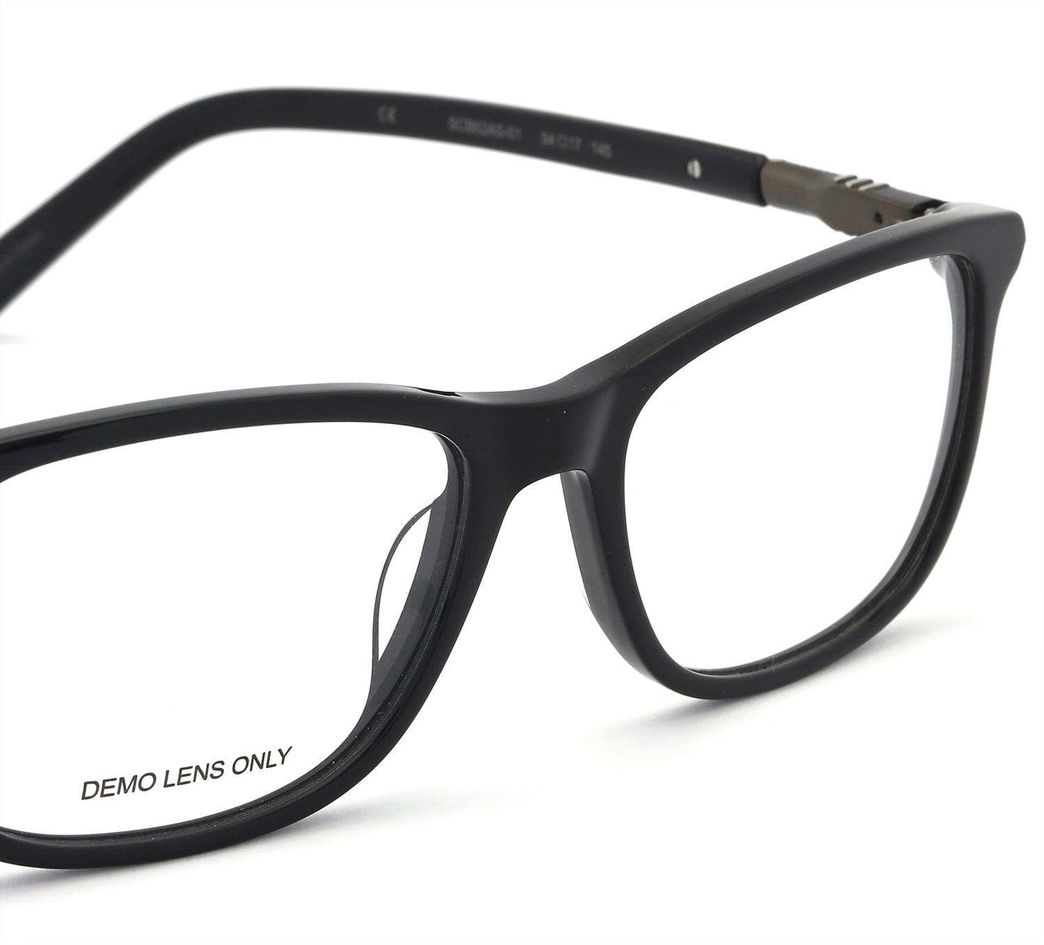 Walmart Men's Eyeglasses, Black, 54-17-145, with Case