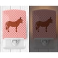 thumbnail image 2 of Irish Donkey Pink Check Ceramic Night Light, 2 of 2