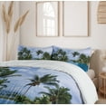 thumbnail image 6 of Ambesonne Tropical Duvet Cover Sets, Infinity Pool Palm, 2-Queen, Blue Green White, 6 of 7