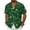 Green, variant on IWRICH Men's St. Patrick's Day Shirts Clover Funny Hat Green Printed Short Sleeve Button down Shirts Green XL