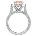thumbnail image 3 of Morganite Engagement Rings 18K White Gold Halo Rings for Women 5.50 CT TW (G,VS1), 3 of 5