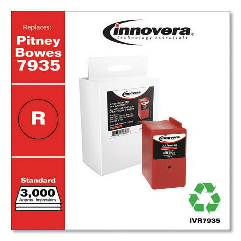 Compatible Red Postage Meter Ink, Replacement for 793-5 (7935), 3,000 Page-Yield Compatible Red Postage Meter Ink, Replacement for 793-5 (7935), 3,000 Page-Yield