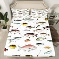 thumbnail image 2 of Homewish Bass Big Fish Full Size Sheets,Rustic Farmhouse Cabin Bed Sheets,Hunting And Fishing Sheet Sets For Boys Kids,Ultra Soft Home Decor,4 Pieces, 2 of 7