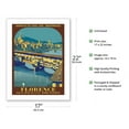 thumbnail image 2 of Florence Italy - FIRENZE Ponte Vecchio - Paris-Lyon-Méditerranée (PLM) River Arno - Vintage Travel Poster by Roger Broders c.1921 - Bamboo Fine Art 290gsm Paper (Unframed) 17x22in, 2 of 4