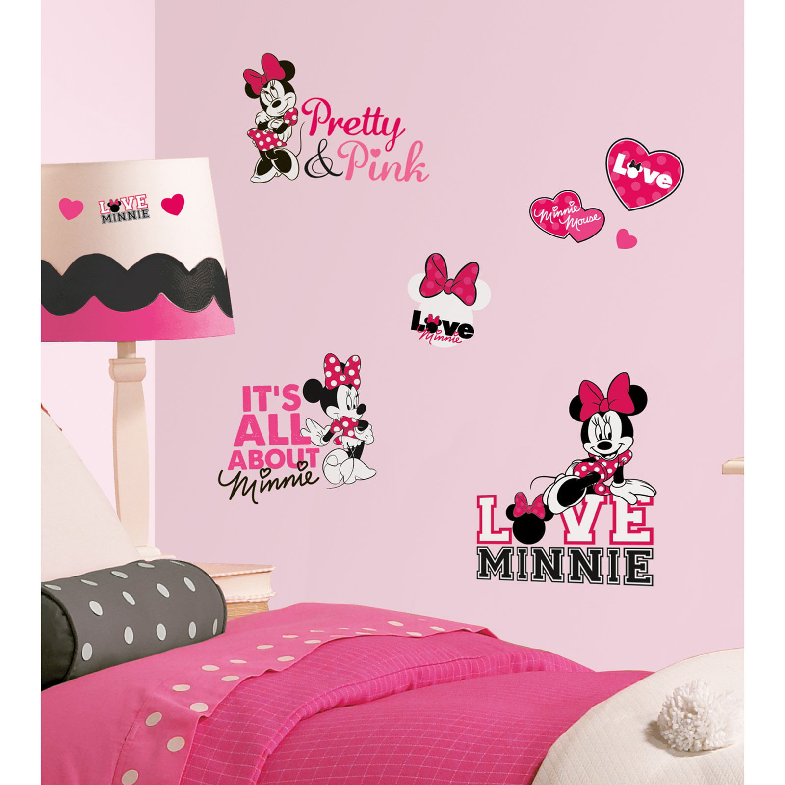 Mickey Amp Friends Minnie Loves Pink Peel Amp Stick Wall