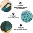 thumbnail image 3 of Bolsa de cosméticos en forma de diamante, portátil, de gran capacidad, impermeable y multifuncional, hecha de PU, 3 of 5
