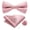 Blush Pink, variant on Men’s Gold Paisley Silk Pre-Tied Bow Tie Set with Pocket Square Lapel Pin for Wedding