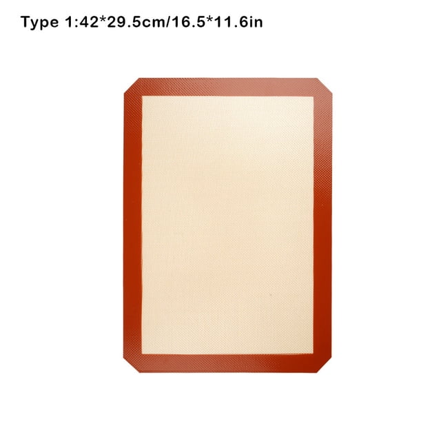 pitrice Silicone Baking Mat Portable Replacement Rectangular Odorless Reusable Non-Stick Home Restaurant Pad Sheet Accessories 42x29.5cm 1Set