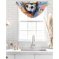 thumbnail image 4 of Waterfall Valances for Windows, Sports Football, Minimalist Painted Art Kitchen Sheer Valance Curtains, Rod Pocket Elegant Swag Valances for Living Room Bedroom, 47.2"x38.5", 2 Panel, 4 of 8