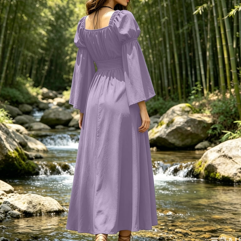 purple peasant dress Coppelia Dancewear by Patricia Quality fiber Peasant Mexican Purple Dress