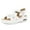 White, variant on Bocca Women's Air Cushioned Support Sandals Beige Ankle Strap Walking Sandals 6M
