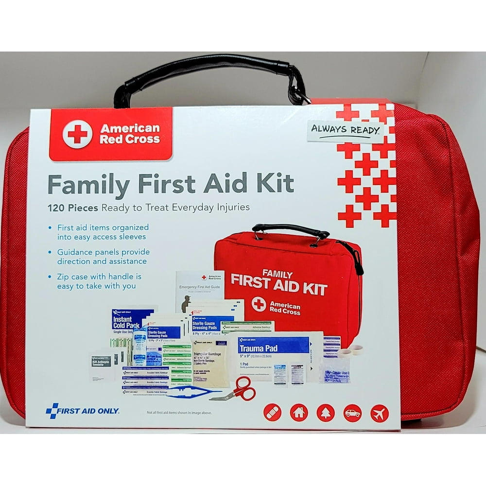 American Red Cross Family First Aid Kit,120 Pieces.
