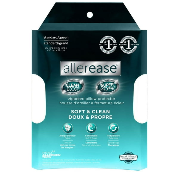 AllerEase CleanBoost Soft & Clean Pillow Protector, Pillow Protector