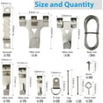 thumbnail image 2 of WWS-250 PCS Silver Picture Hanging kit, Picture Hooks, Picture Hanging Hooks, Photo Hangers kit, Picture Frame Hangers with Wall Nails, Hanging Wire, Saw Tooth, D Ring, Screw Eyes, 2 of 4