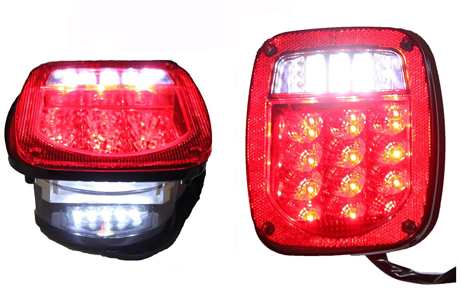 Bright Clear Lens Red Jeep TJ CJ YJ JK Replacement Stop Brake Turn Tail