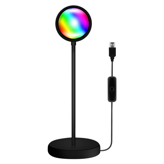 Sunset Projection Lamp LED Night Light Projector for Bedroom with 360-Degree Rotatable Head, Remote Control, USB Powered, Golden Hour Effect